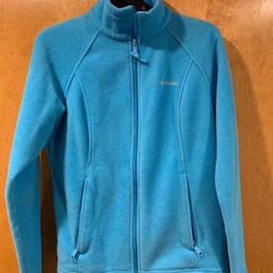 Columbia women’s fall bright blue fleece jacket